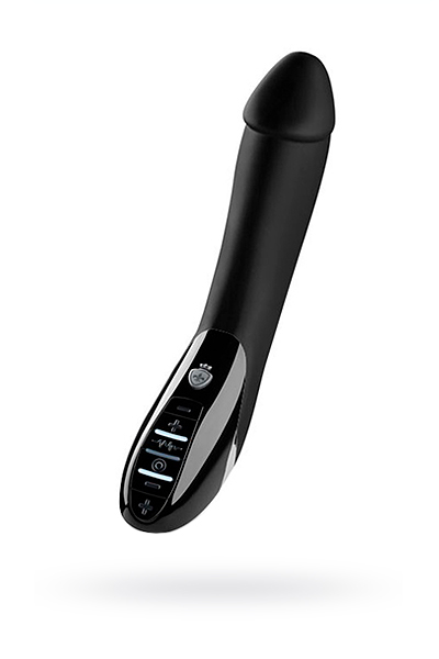 Вибратор Mystim Tickling Truman силиконовый с электростимуляцией черный, 27см