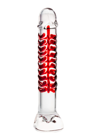 Фаллоимитатор Sexus Glass,стекло, прозрачный, 16см
