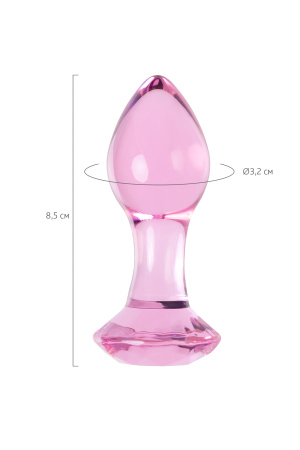 Анальная втулка Sexus Glass, стекло,8,5 см