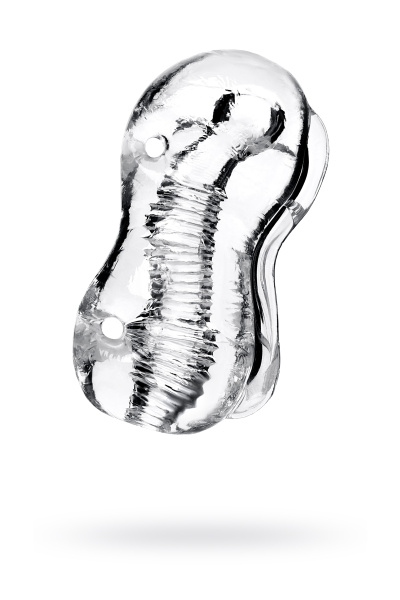 Мастурбатор нереалистичный TOYFA Lingam  Indira, прозрачный 14 см