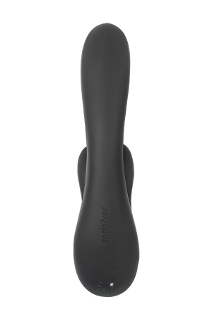 Вибромассажер Satisfyer Double Flex Connect App, черный, силикон