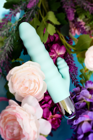 Рельефный вибратор с клиторальной стимуляцией TOYFA Flovetta  Flax