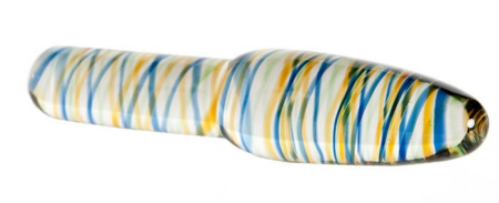 Фаллоимитатор Sexus Glass,стекло,цветной,16см