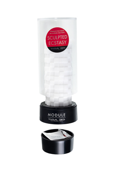 Мастурбатор нереалистичный Tenga 3D  Module, TPE, белый, 11,6 см