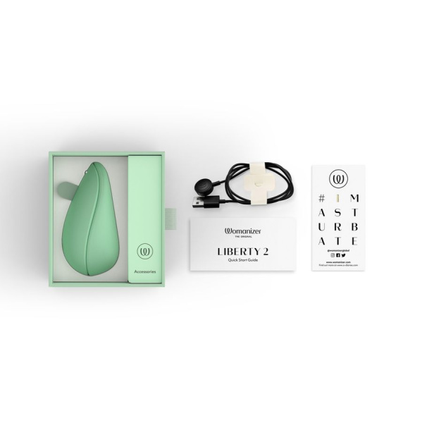 Бесконтактный клиторальный стимулятор Womanizer  Liberty2,серо-зеленый