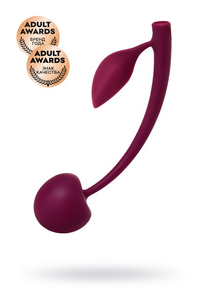 Вагинальный шарик  JOS WILD CHERRY, силикон, бордовый, 13 см