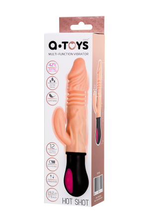 Вибратор TOYFA A-toys реалистичный  с подогревом и функцией Up-Down, телесный 24.2 см