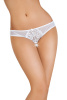 Трусики эротические Erolanta Lingerie Collection из стрейч-сетки с бантом белые, (54-56)