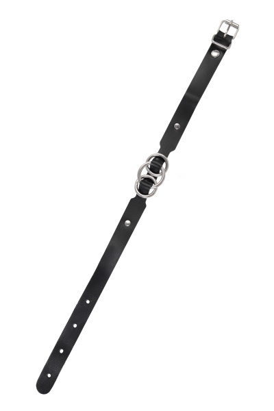 Чокер-ошейник Pecado BDSM, со связанными кольцами